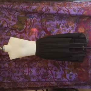 SM Forever 21 black high low sheer skirt